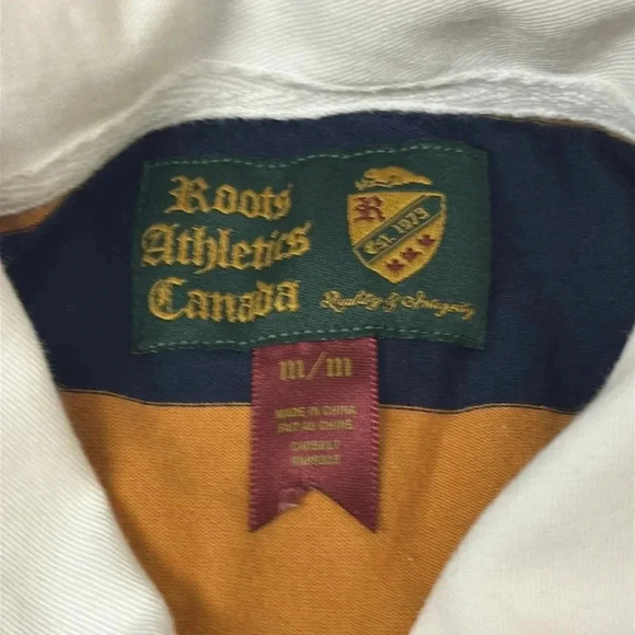 Roots Athletics Canada - long sleeve Polo shirt. Size M - Picture 4 of 5